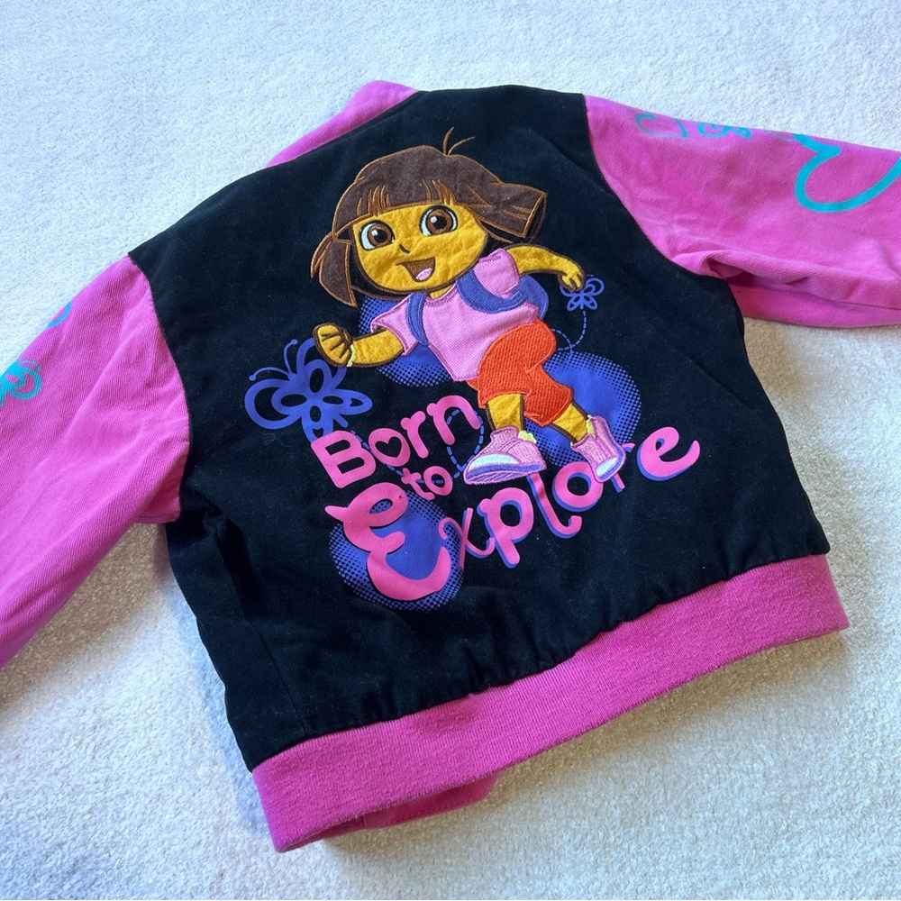 JH Design Dora the Explorer "Born to Explore" varsity jacket